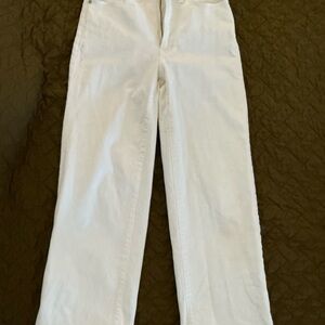 Madewell Women's Straight Leg White Jeans